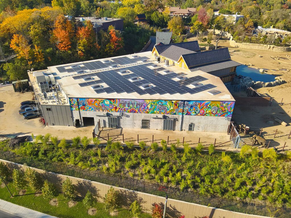 Cincinnati Zoo Elephant Trek Rooftop Solar